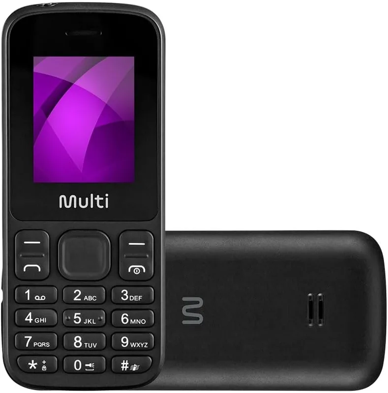 Multi UP 4G em barra preto com teclado físico, foto do produto na Amazon